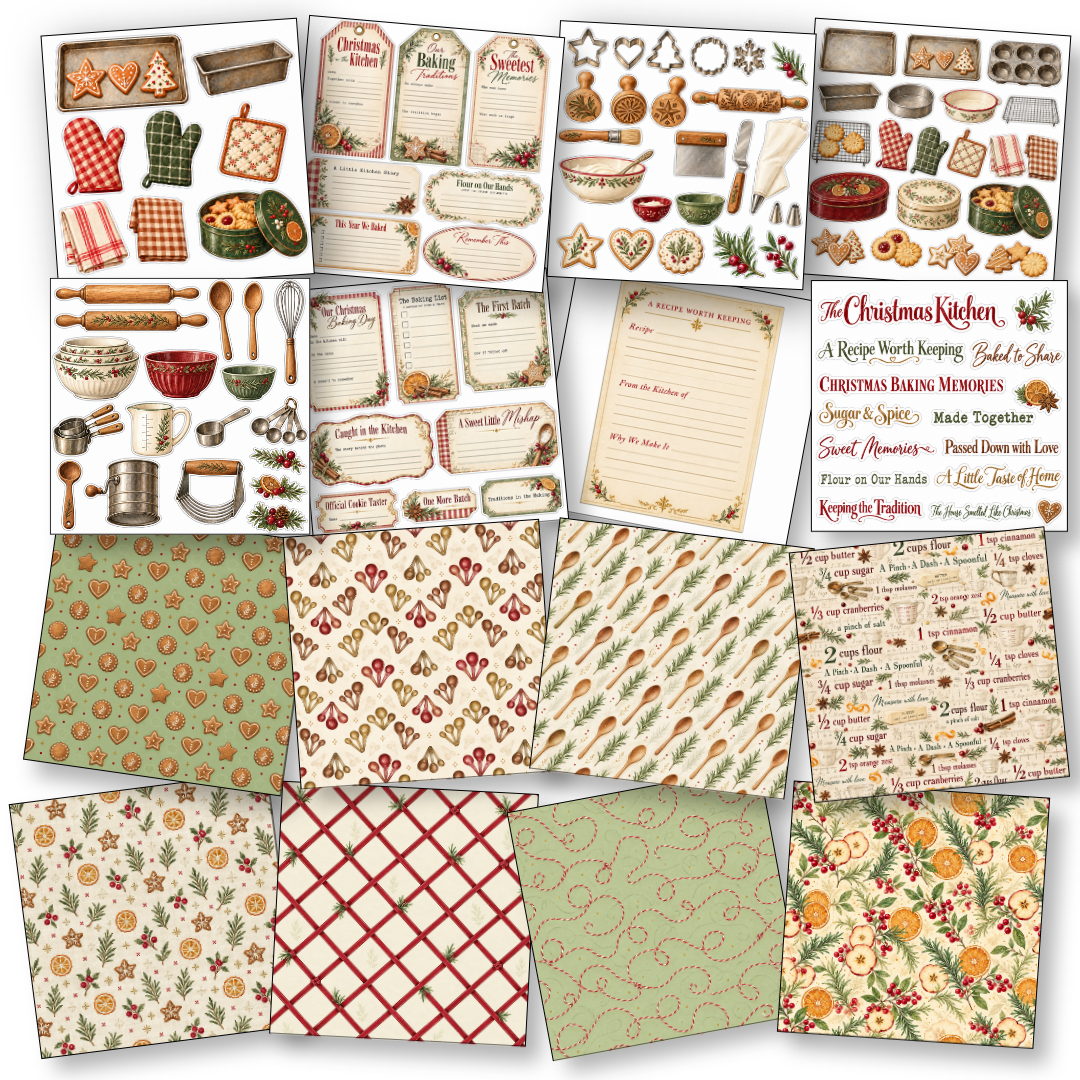 Digital Paper Collection - A Pinch of Christmas