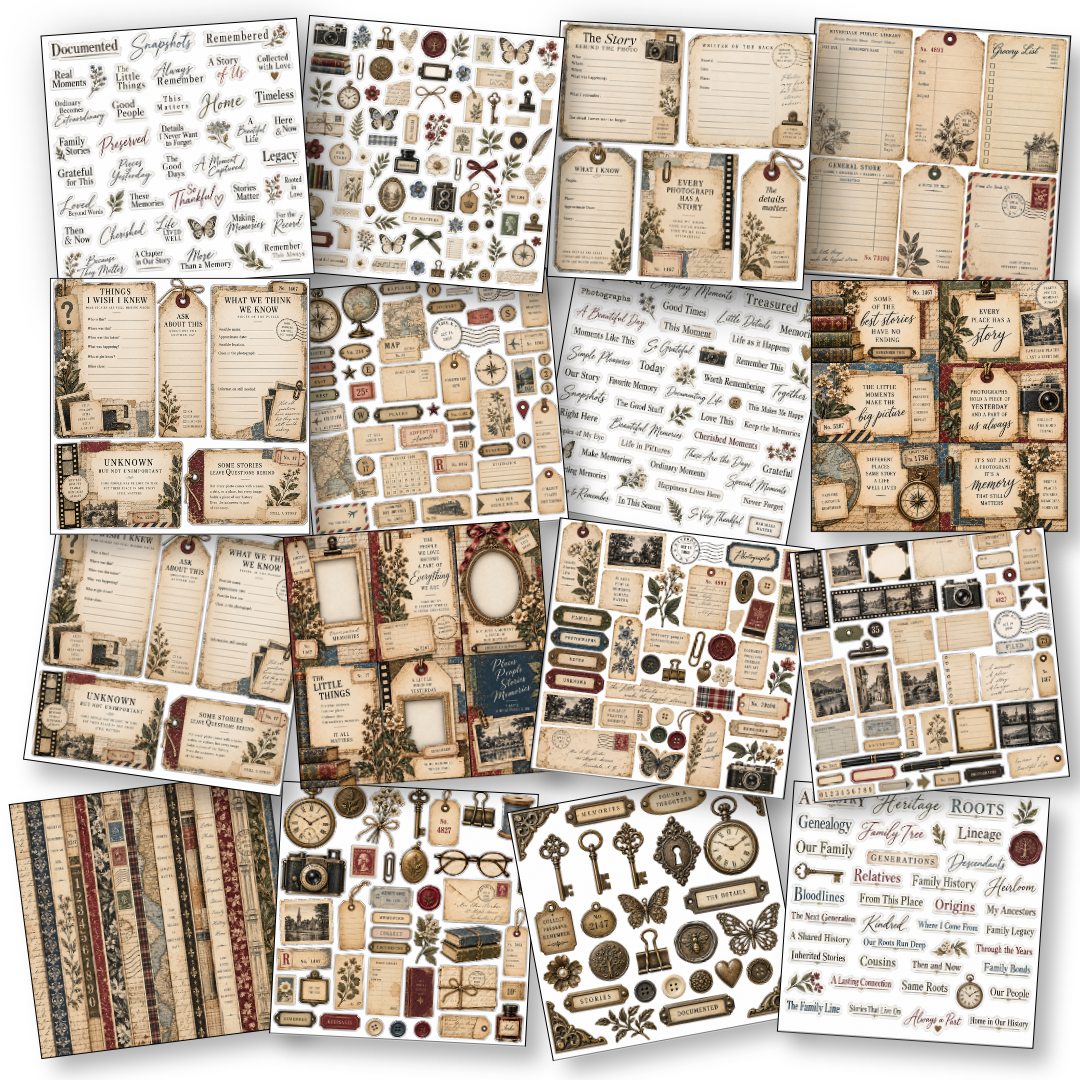 Digital Paper Collection - Found & Forgotten