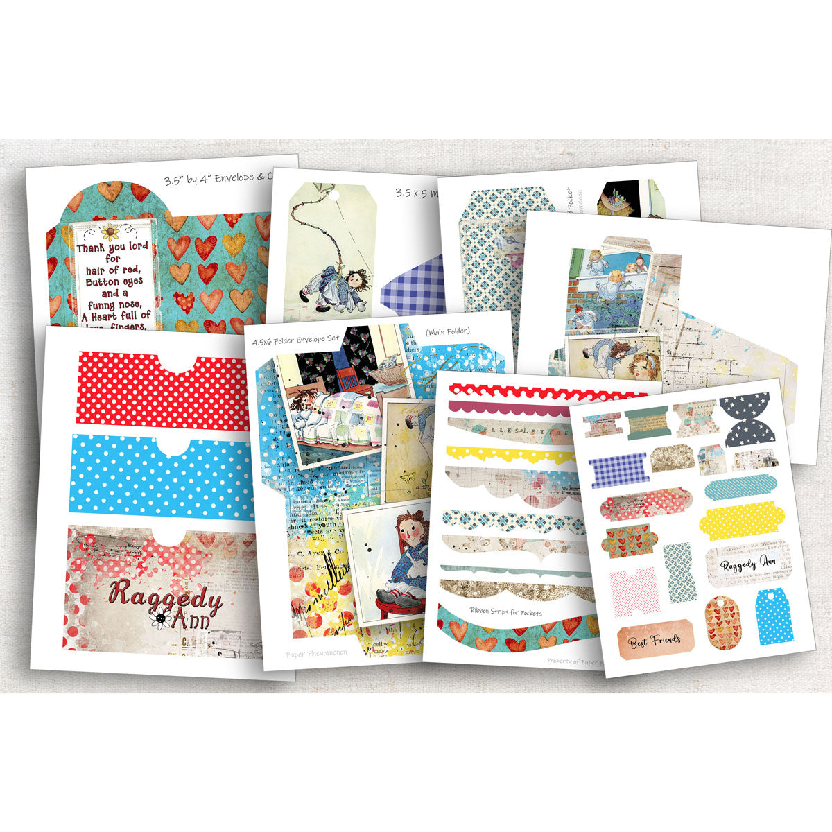 Digital Paper Collection - Storybook Collection Series - Best Friends Forever