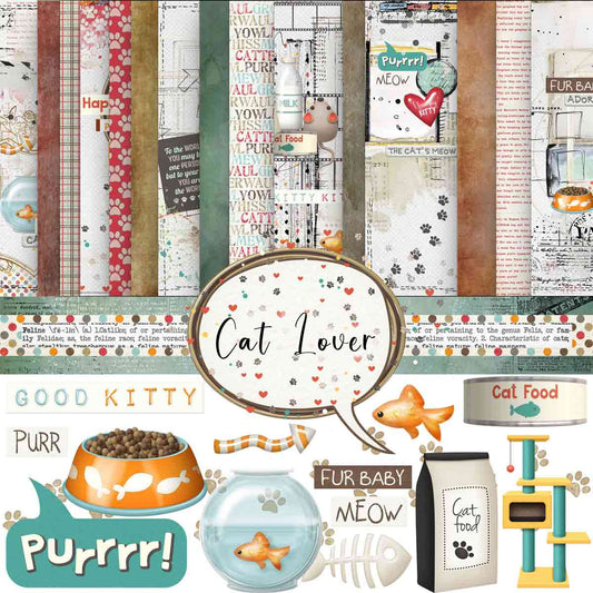 Digital Paper Collection - Cat Lover