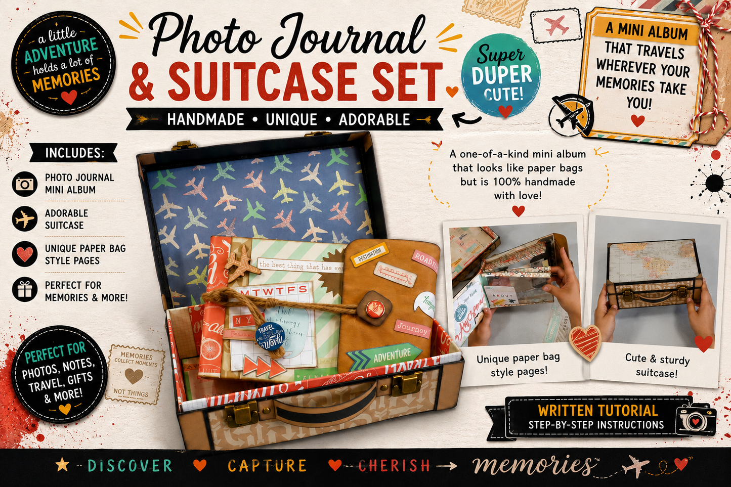 Photo Journal & Mini Suitcase