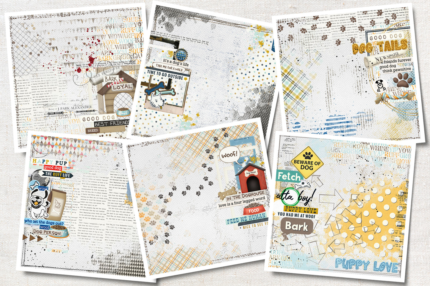 Digital Paper Collection - Dog Lover