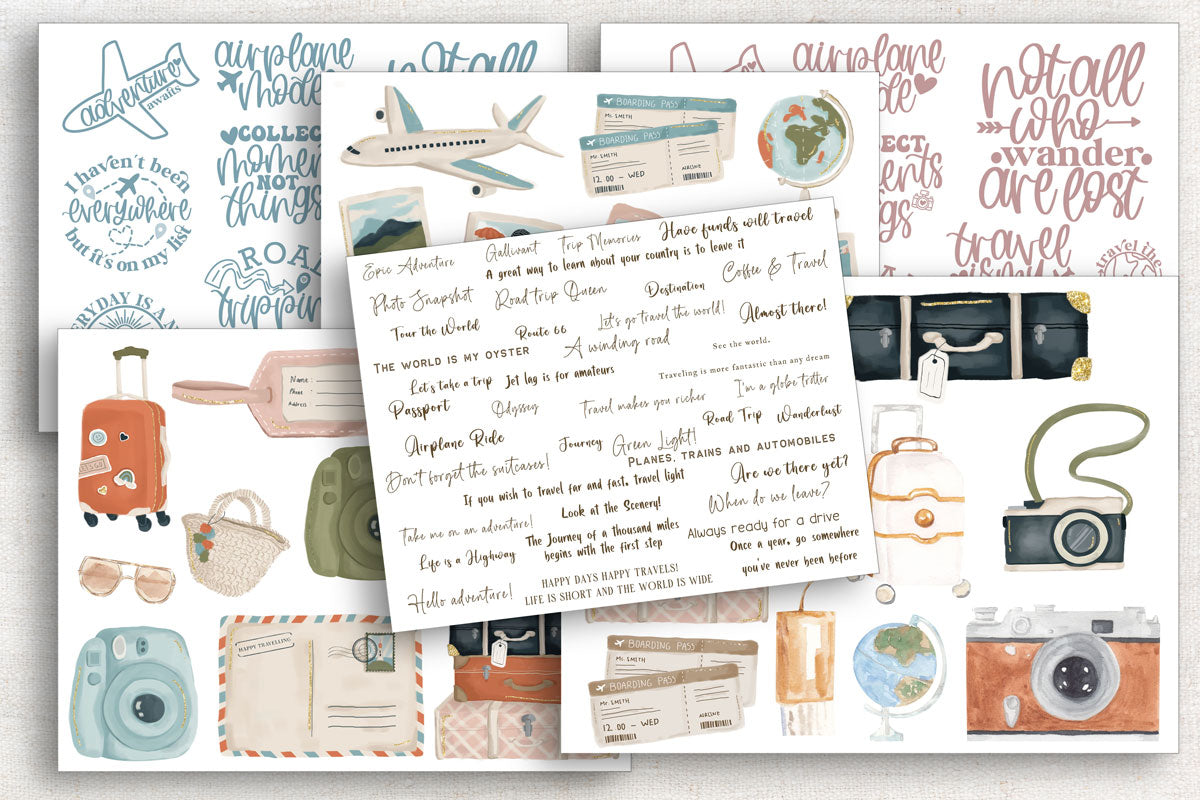 Digital Paper Collection - Destination - 8.5"x 11"