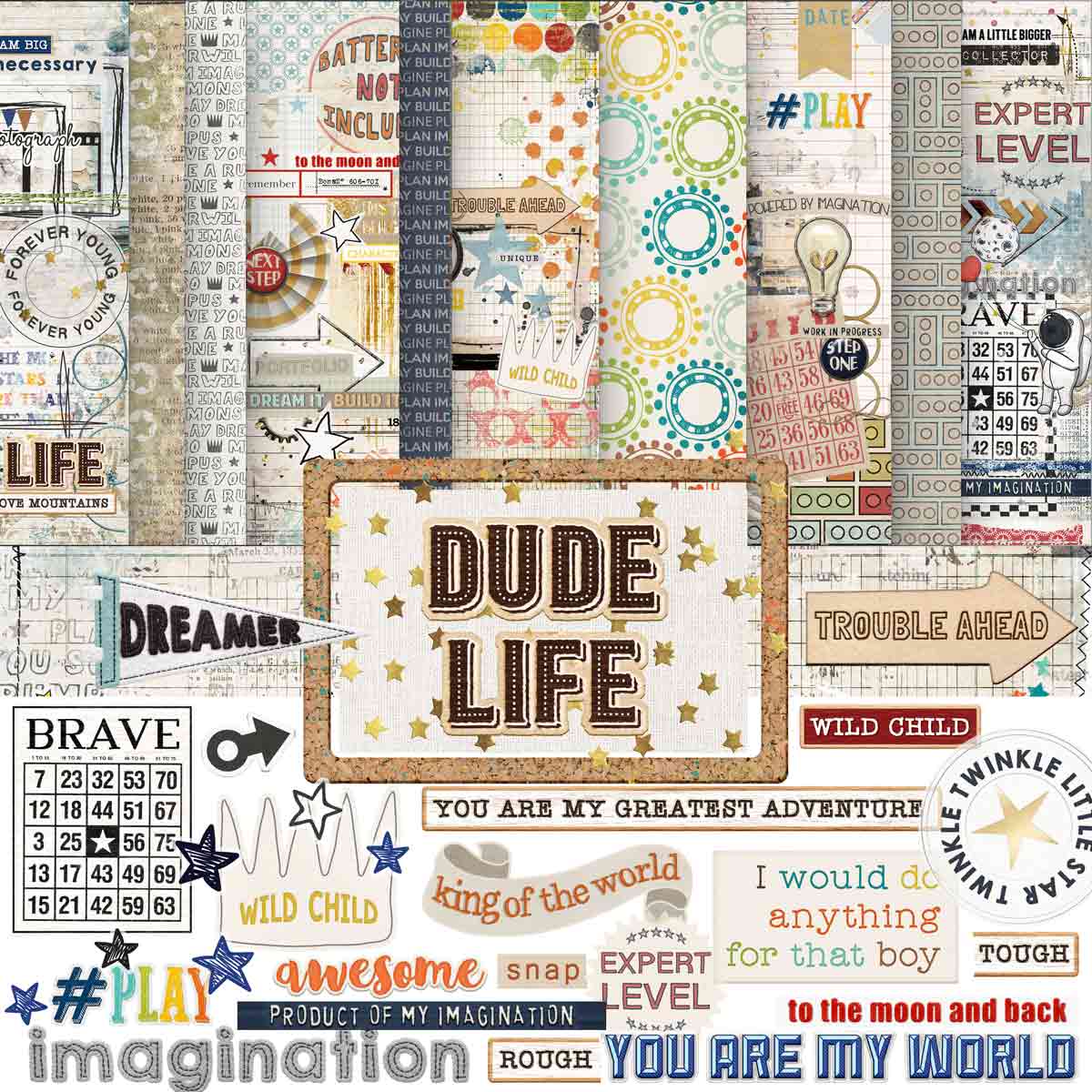 Printed Paper Collection - Dude Life
