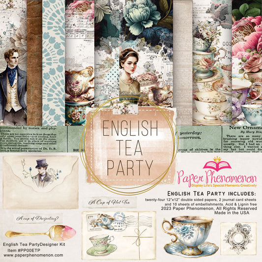 Digital Paper Collection - English Tea Party