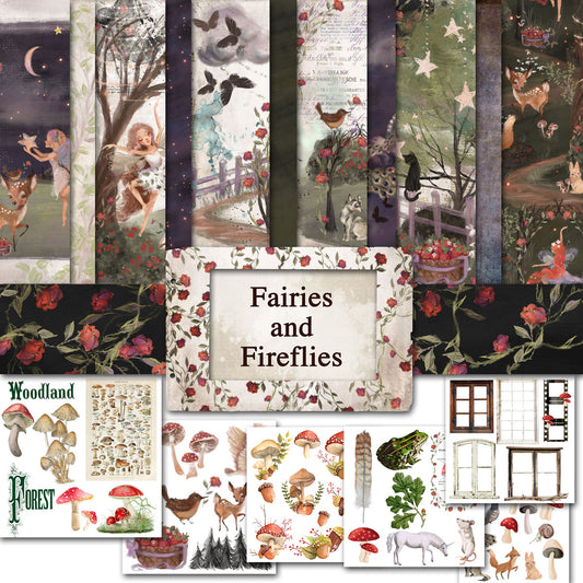 Digital Paper Collection - Fairies & Fireflies