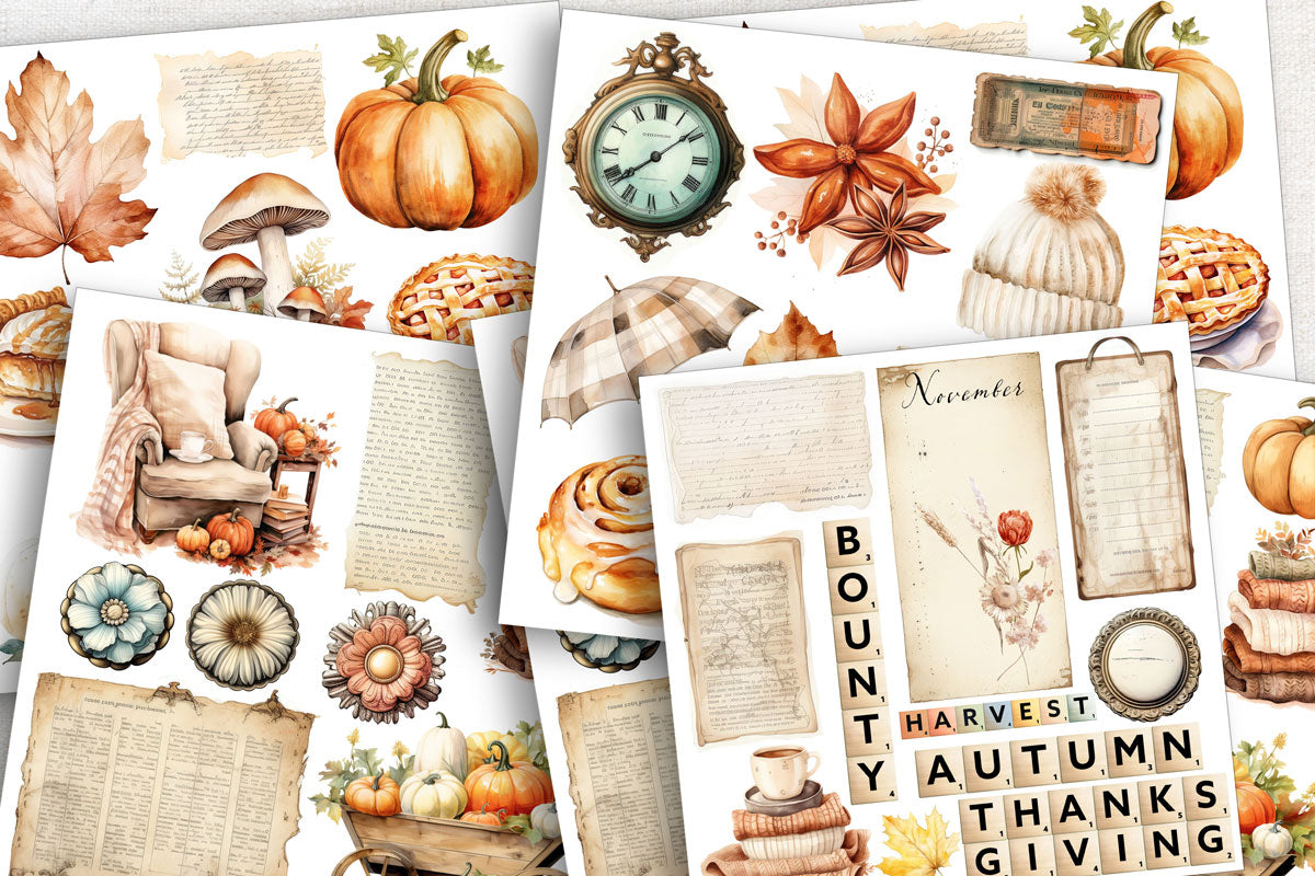 Digital Paper Collection - Fall Days