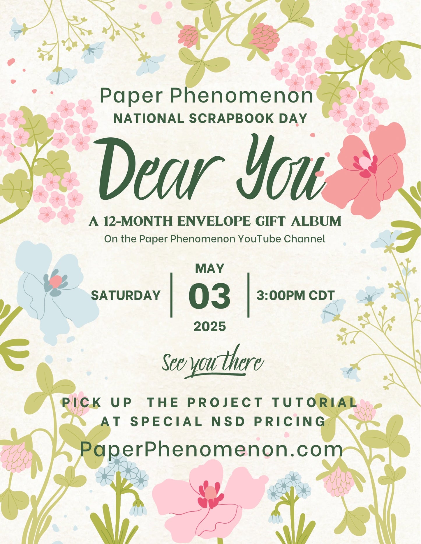 Dear You: 12 Envelopes, 12 Memories, 1 Heartfelt Gift - National Scrapbook Day (NSD) 2025