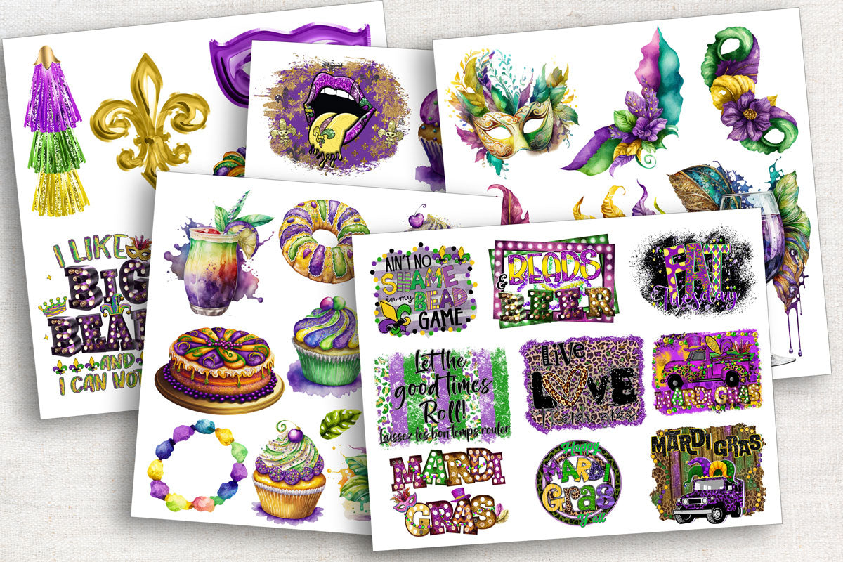 Digital Paper Collection - Mardi Gras