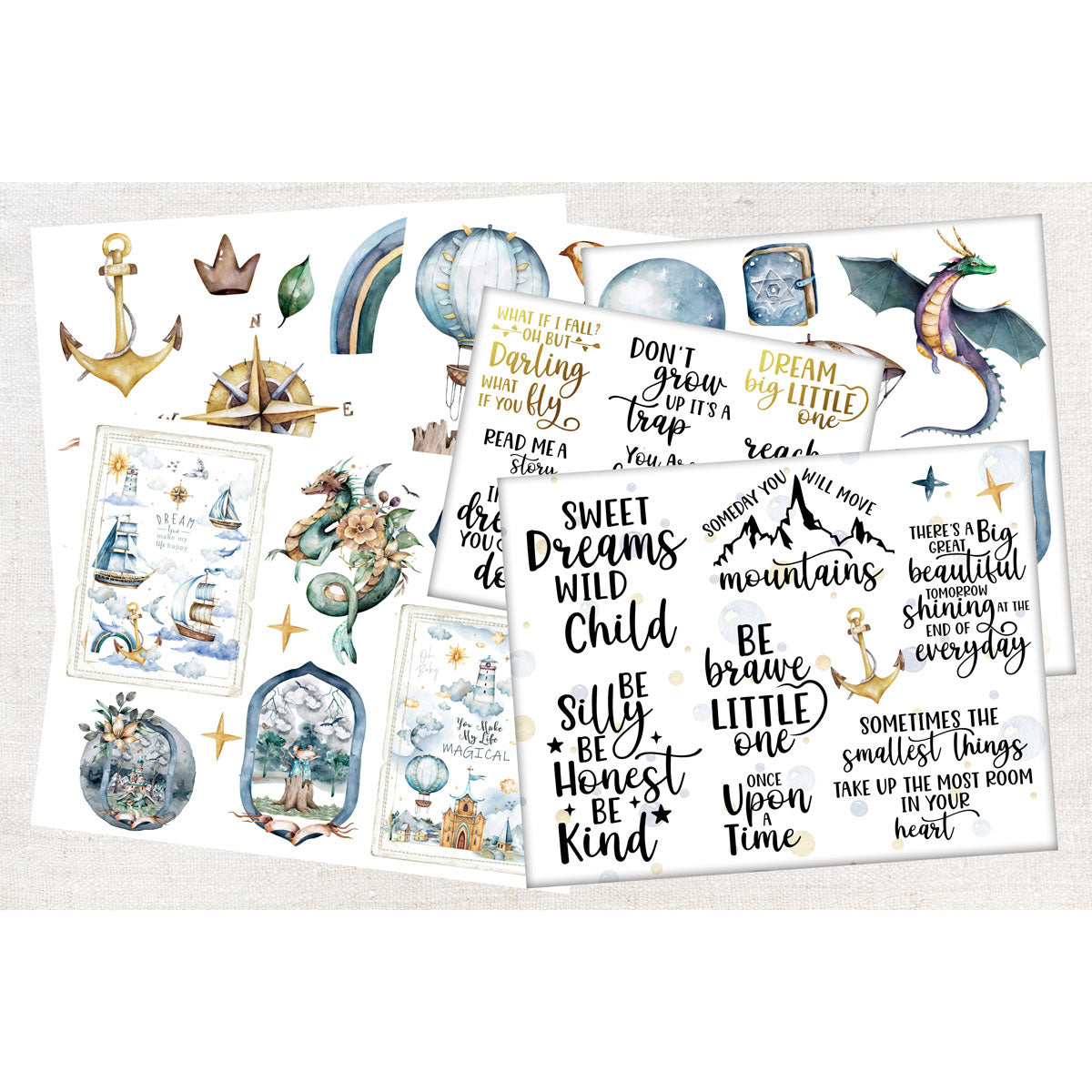 Digital Paper Collection - Dragons and Castles