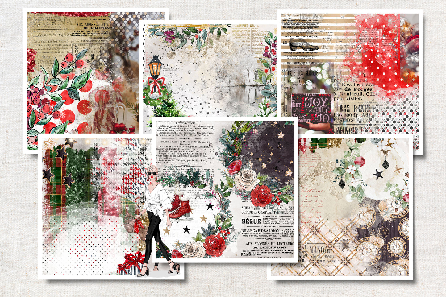 Digital Paper Collection - Christmas State of Mind