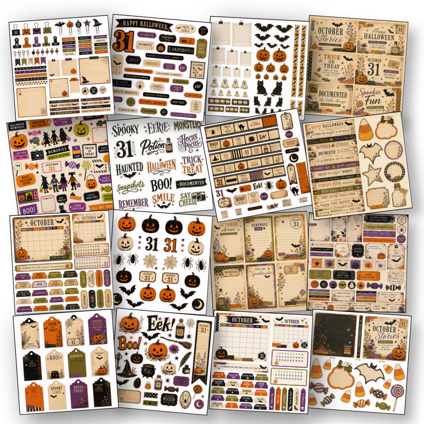 Digital Paper Collection - October Stories