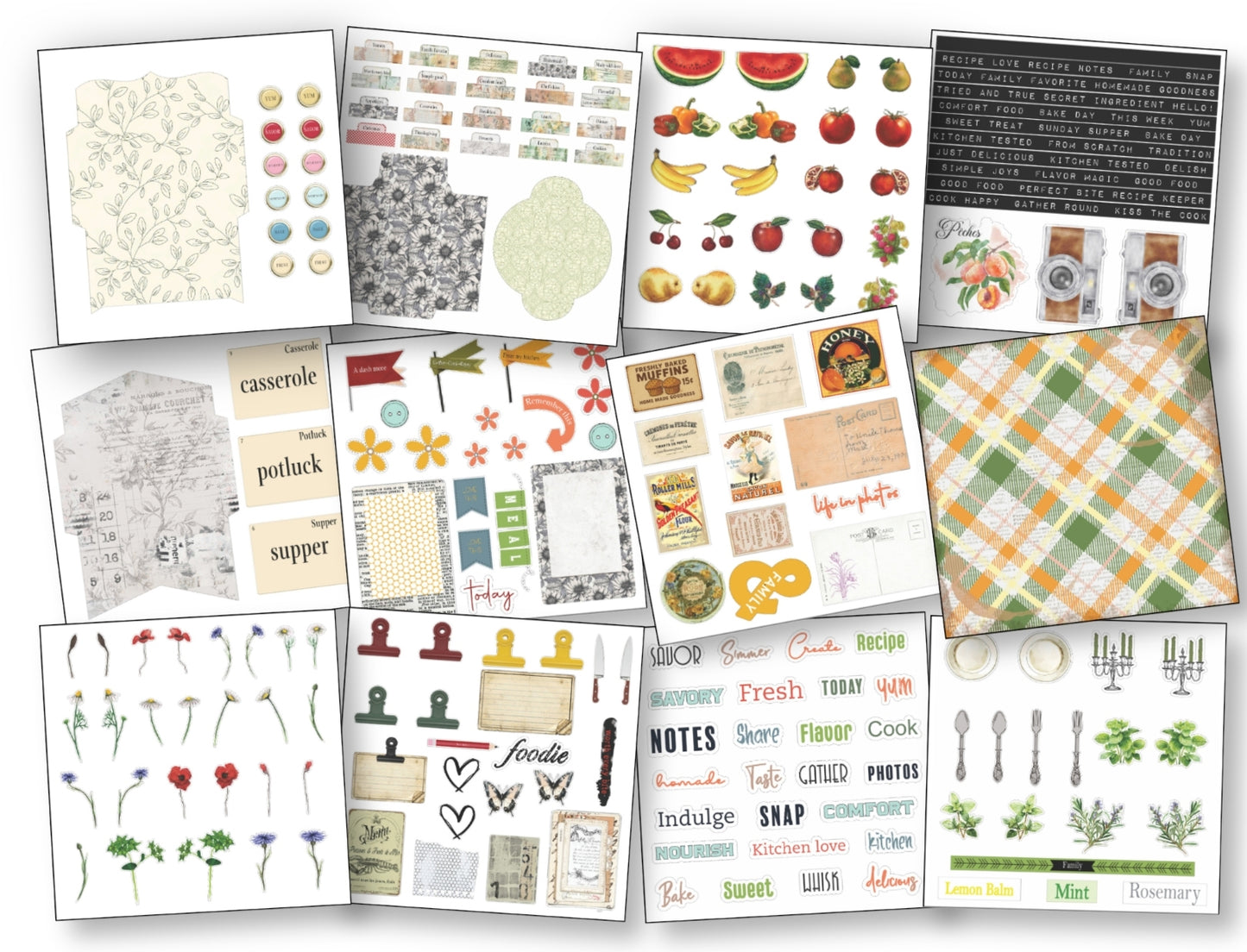 Digital Paper Collection - The Recipe Keeper