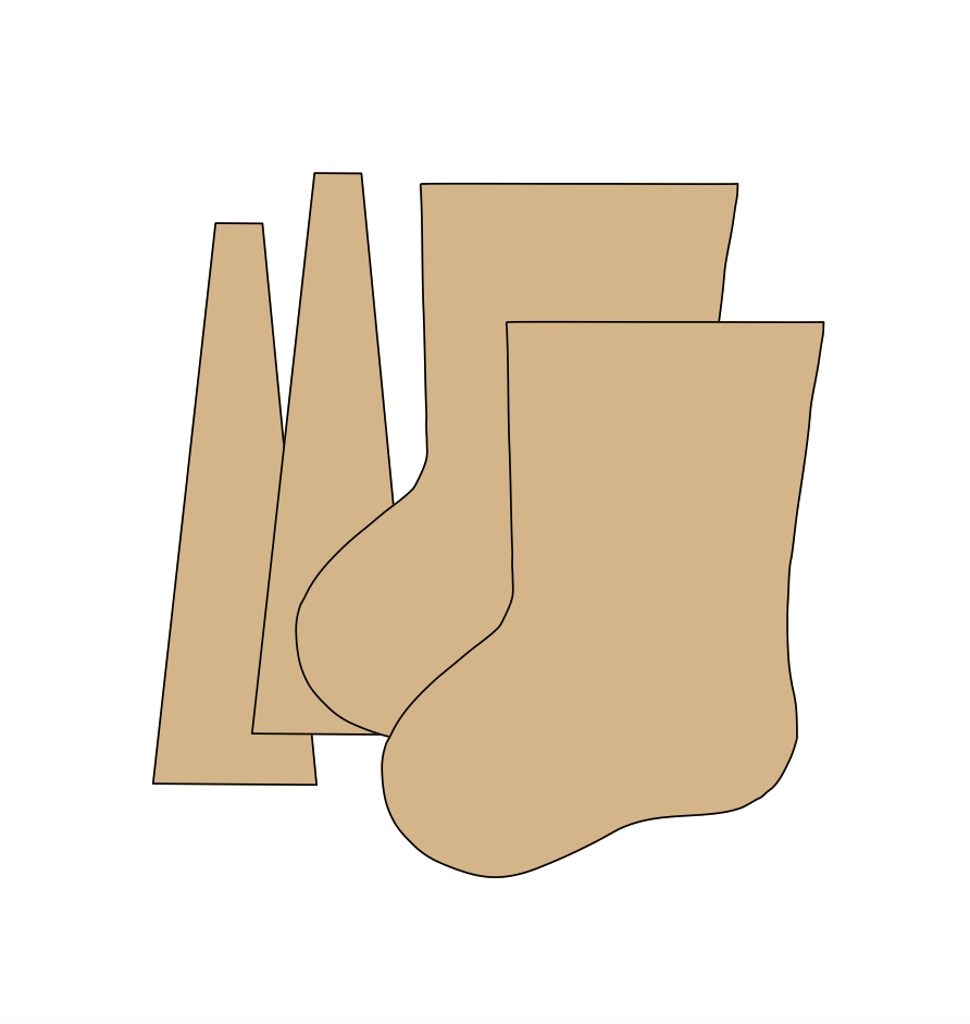 Pre-Cut Chipboard Shapes - Christmas Stocking - Original
