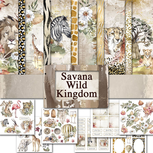Digital Paper Collection - Savana Wild Kingdom