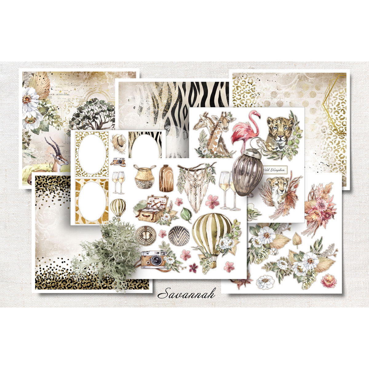 Digital Paper Collection - Savana Wild Kingdom