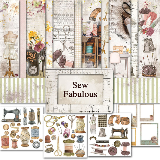 Digital Paper Collection - Sew Fabulous