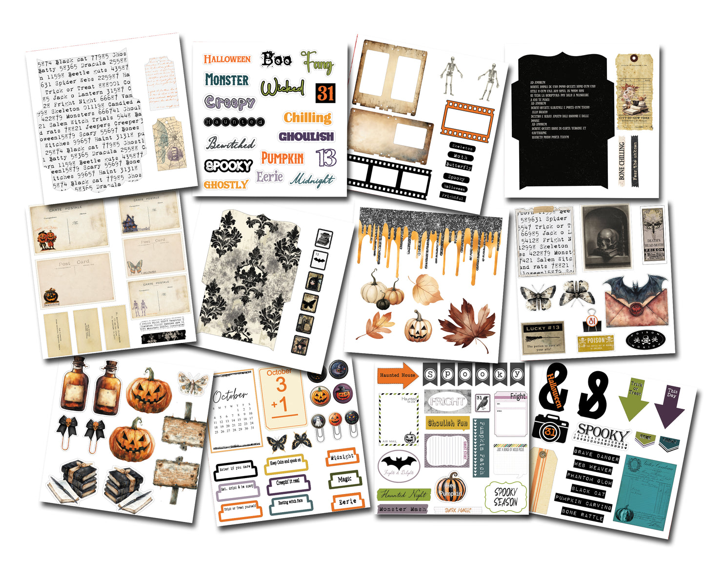 Printed Paper Collection - Enchanted Shadows - 2025 Moving Parts Minis - October