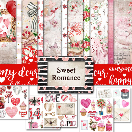Digital Paper Collection - Sweet Romance