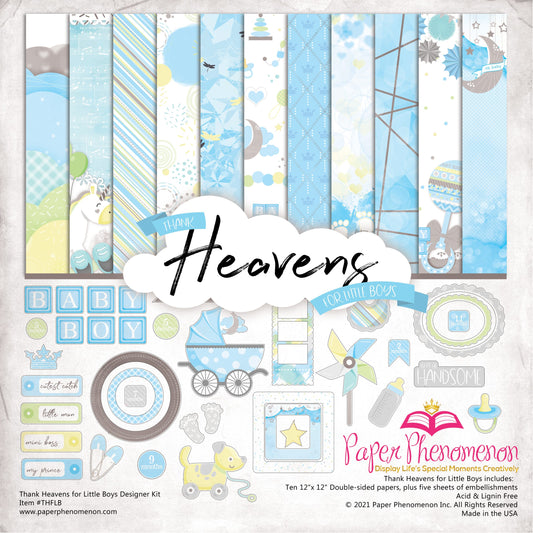 Digital Paper Collection - Thank Heaven for Little Boys