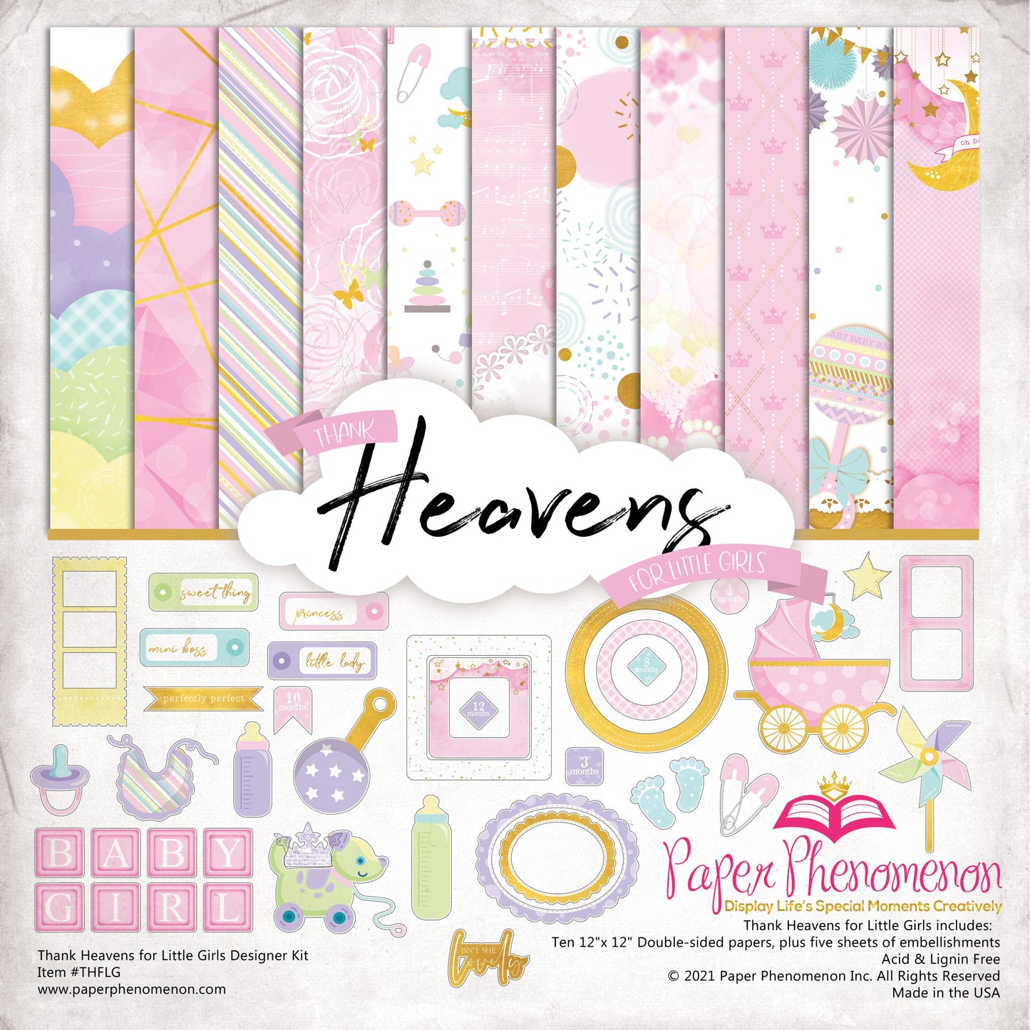 Digital Paper Collection - Thank Heaven for Little Girls