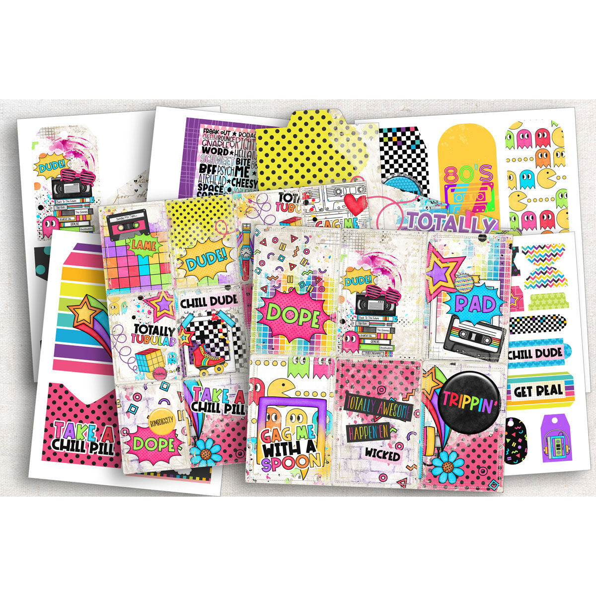 Digital Paper Collection - The 80s