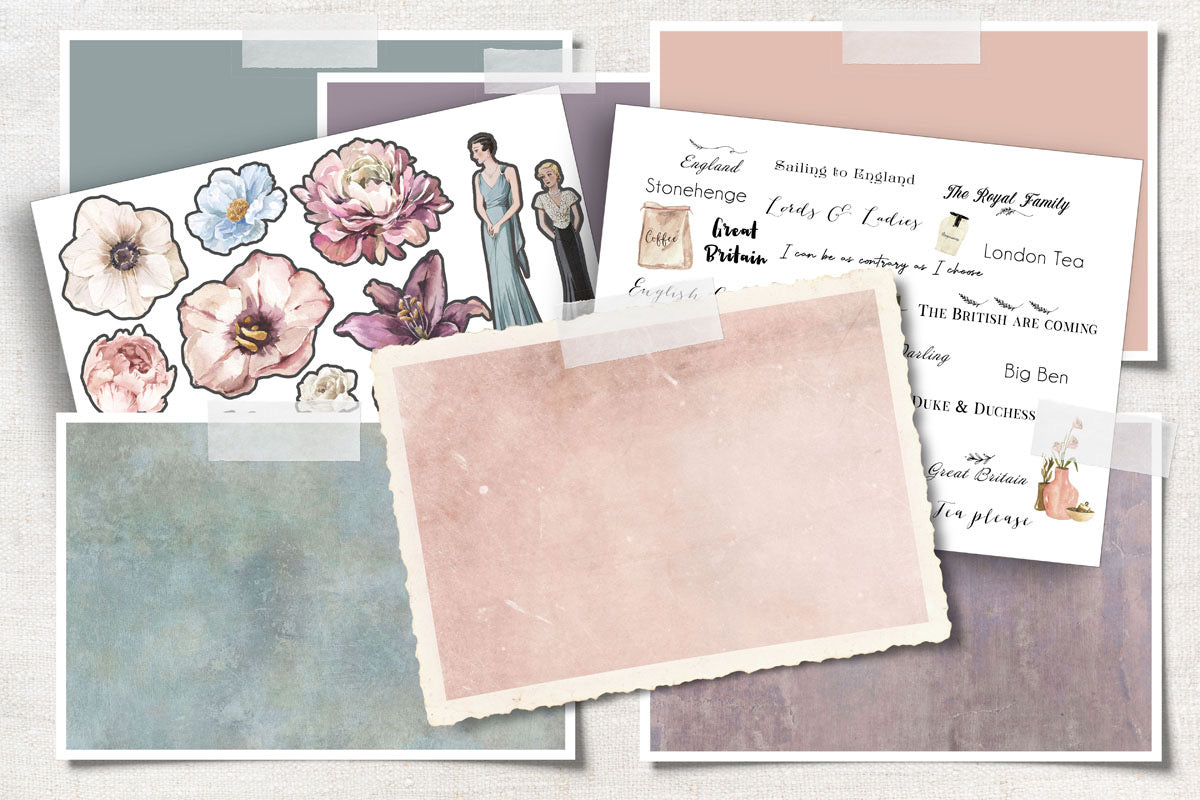 Digital Paper Collection - Your Ladyship - 8.5”x 11”