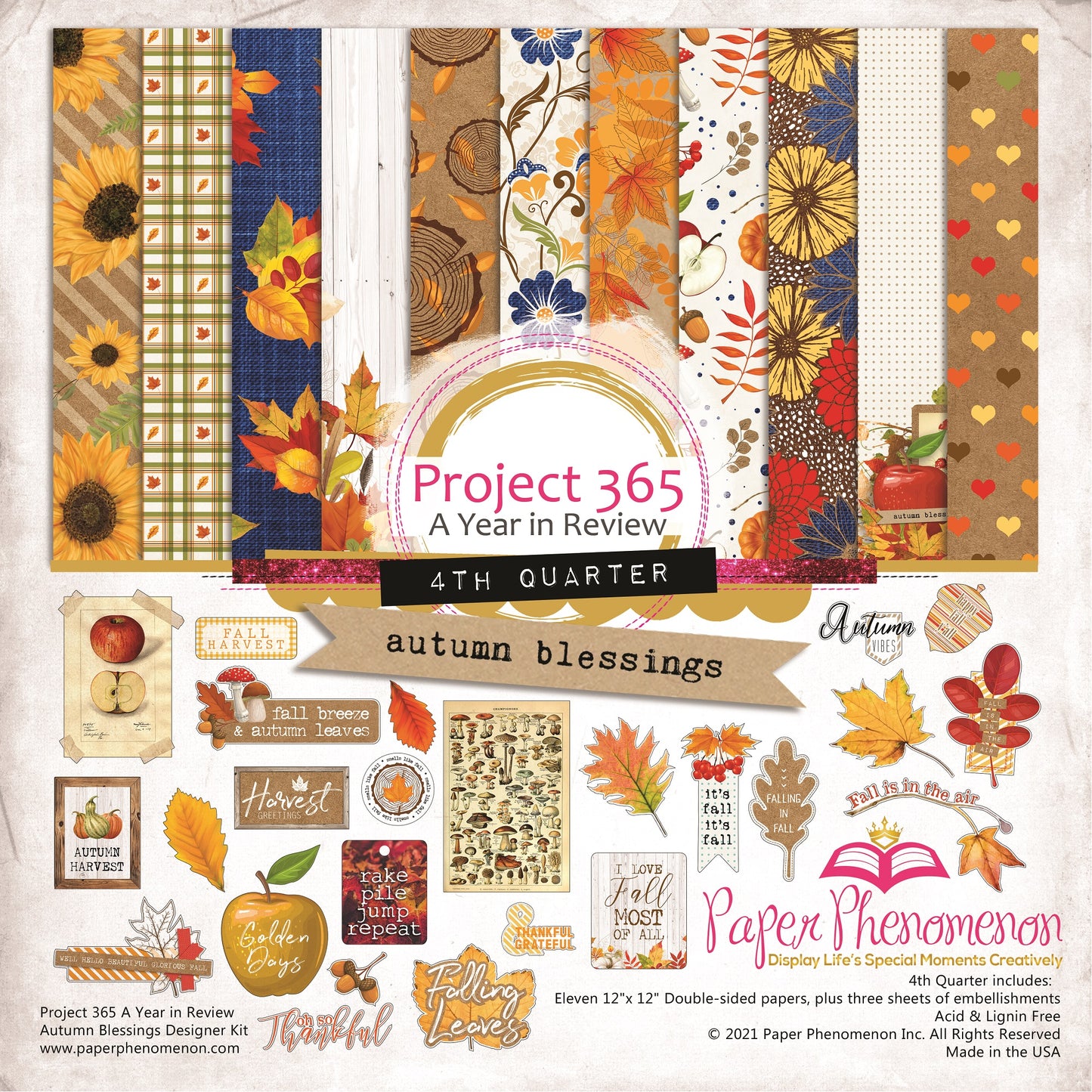Printed Paper Collection - Autumn Blessings (Project 365)