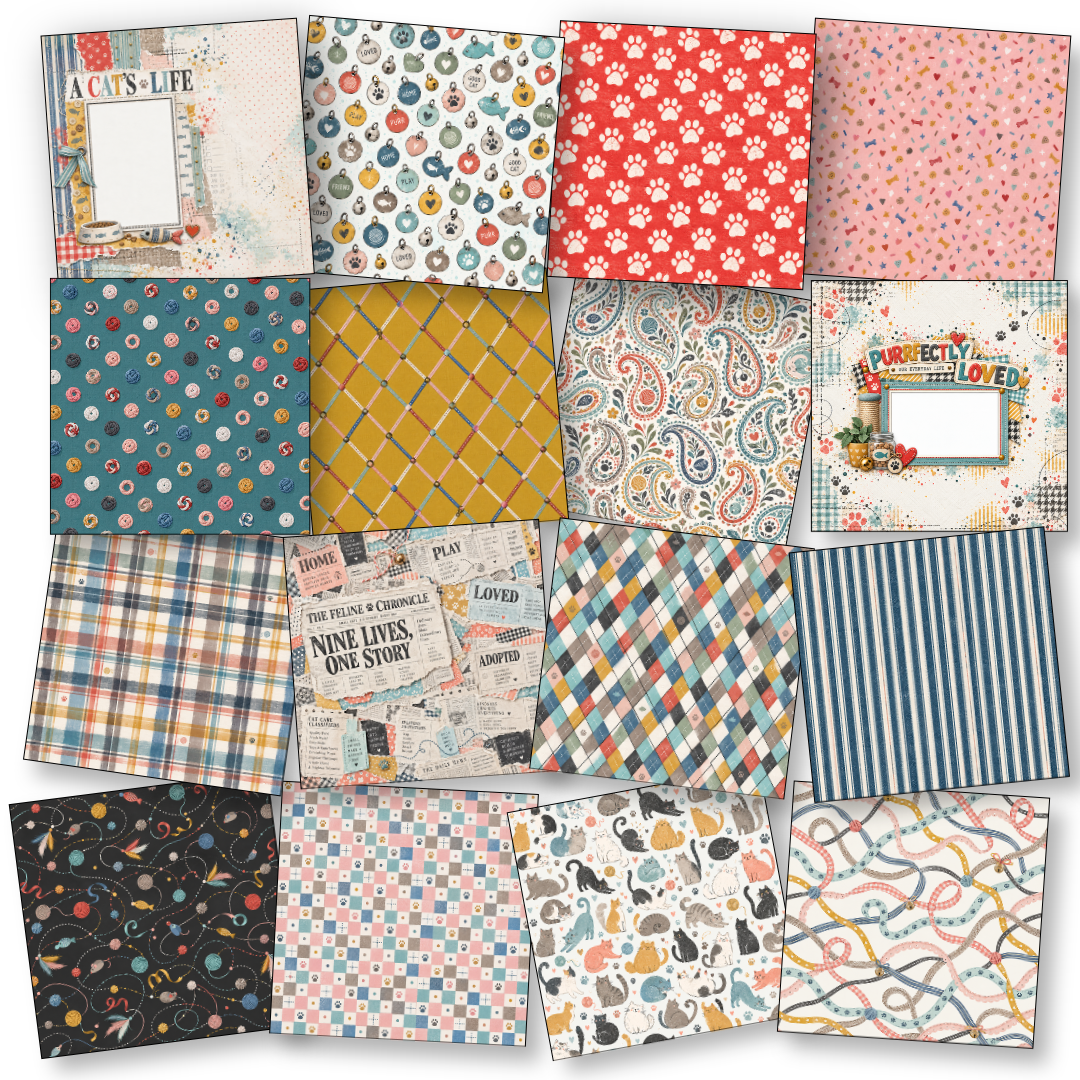 Digital Paper Collection - Loyal & Loved - Cat's Meow