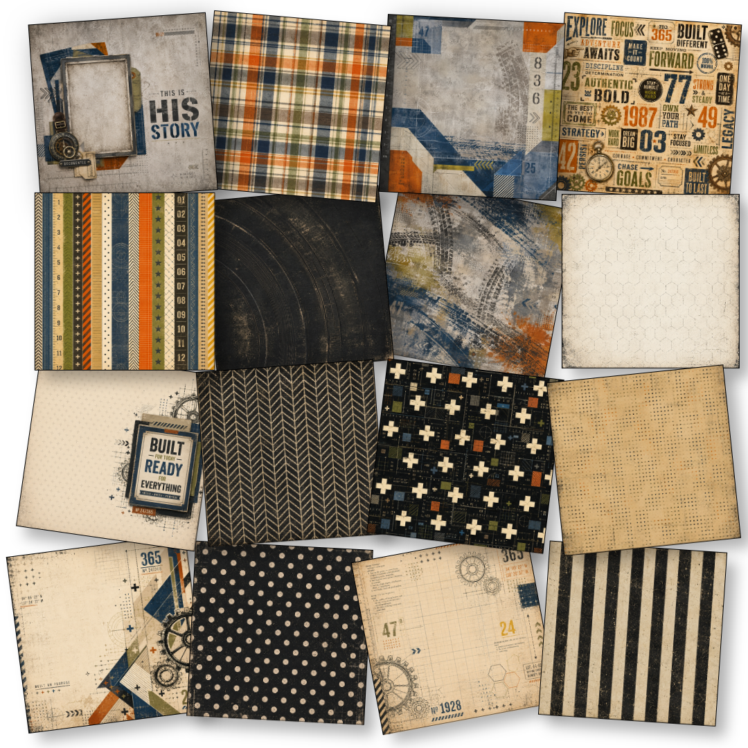 Digital Paper Collection - His Story
