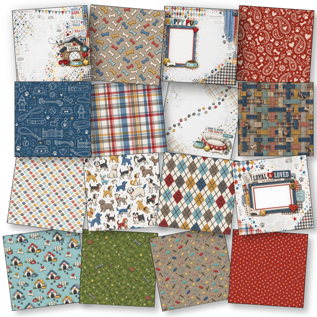 Digital Paper Collection Loyal & Loved - Dog