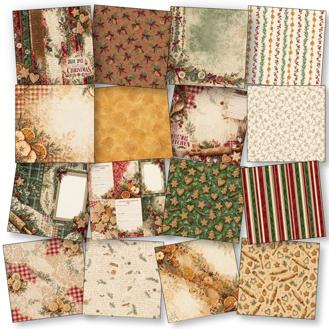 Digital Paper Collection - A Pinch of Christmas