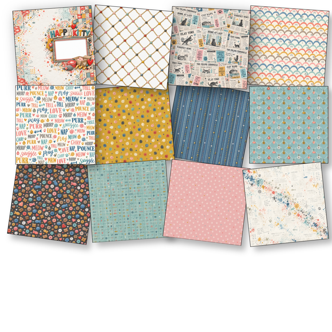 Digital Paper Collection - Loyal & Loved - Cat's Meow