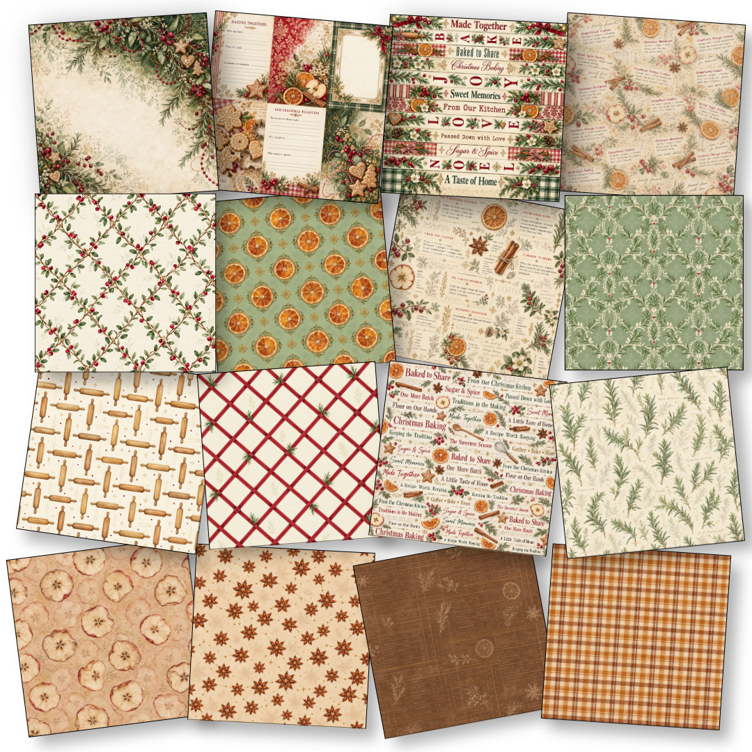 Digital Paper Collection - A Pinch of Christmas