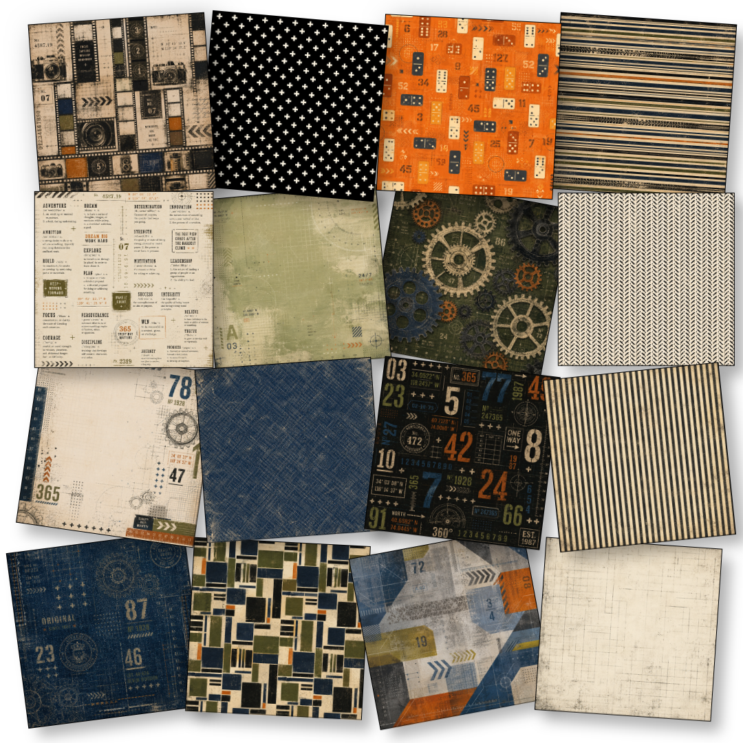 Digital Paper Collection - His Story