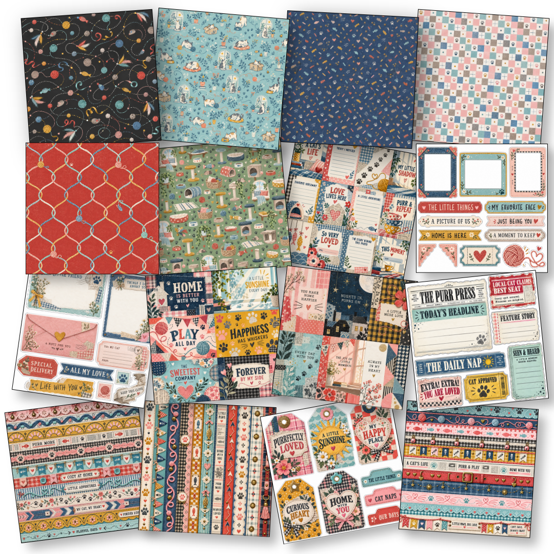 Digital Paper Collection - Loyal & Loved - Cat's Meow