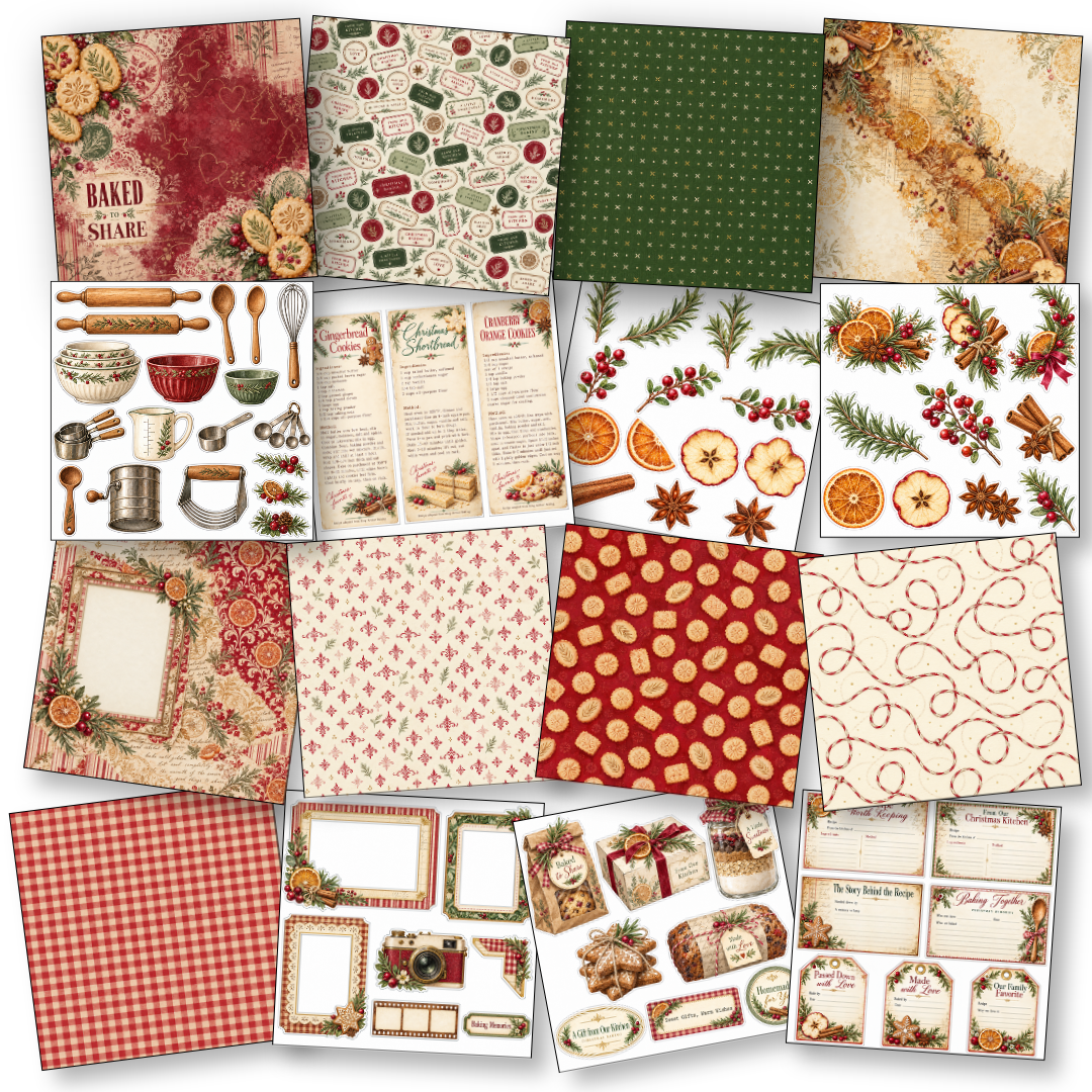 Digital Paper Collection - A Pinch of Christmas