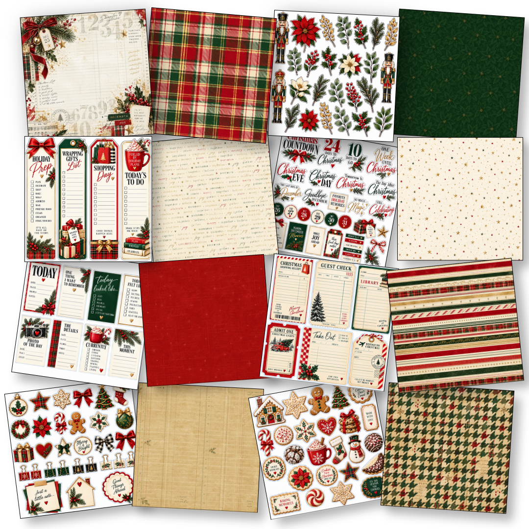 Digital Paper Collection - December Stories