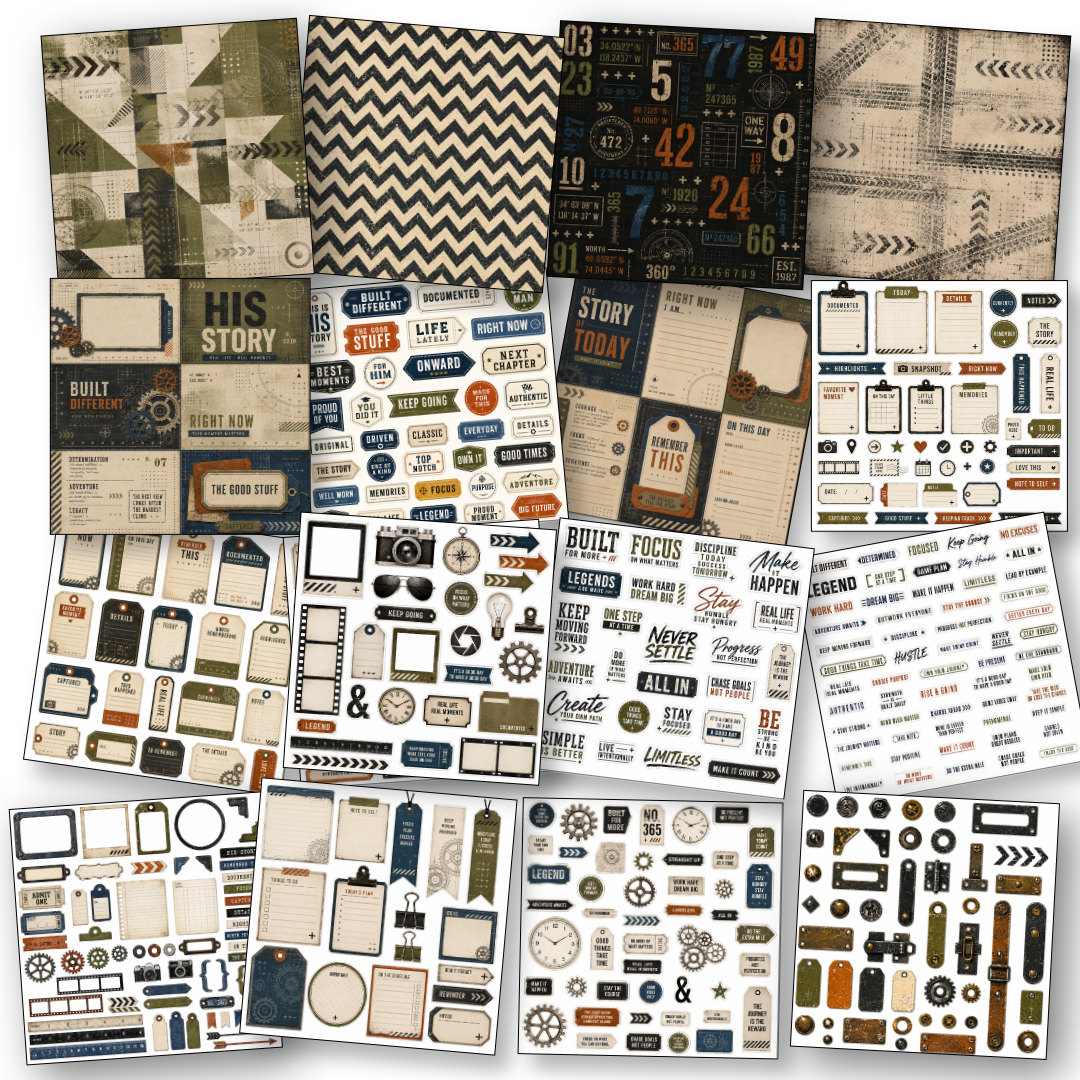 Digital Paper Collection - His Story