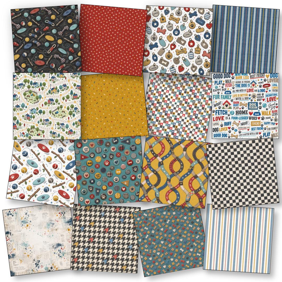 Digital Paper Collection Loyal & Loved - Dog