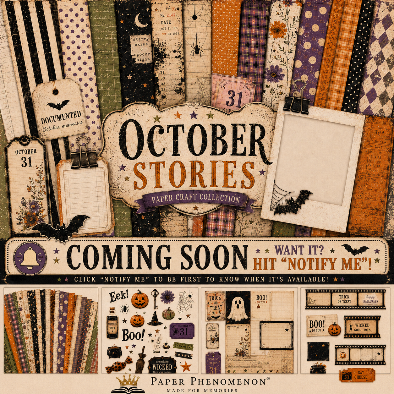 Printed Paper Collection - October Stories