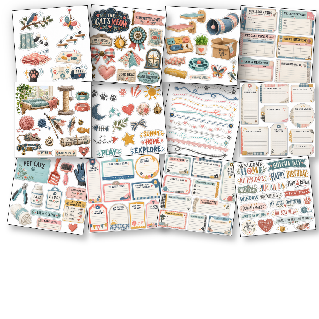 Digital Paper Collection - Loyal & Loved - Cat's Meow