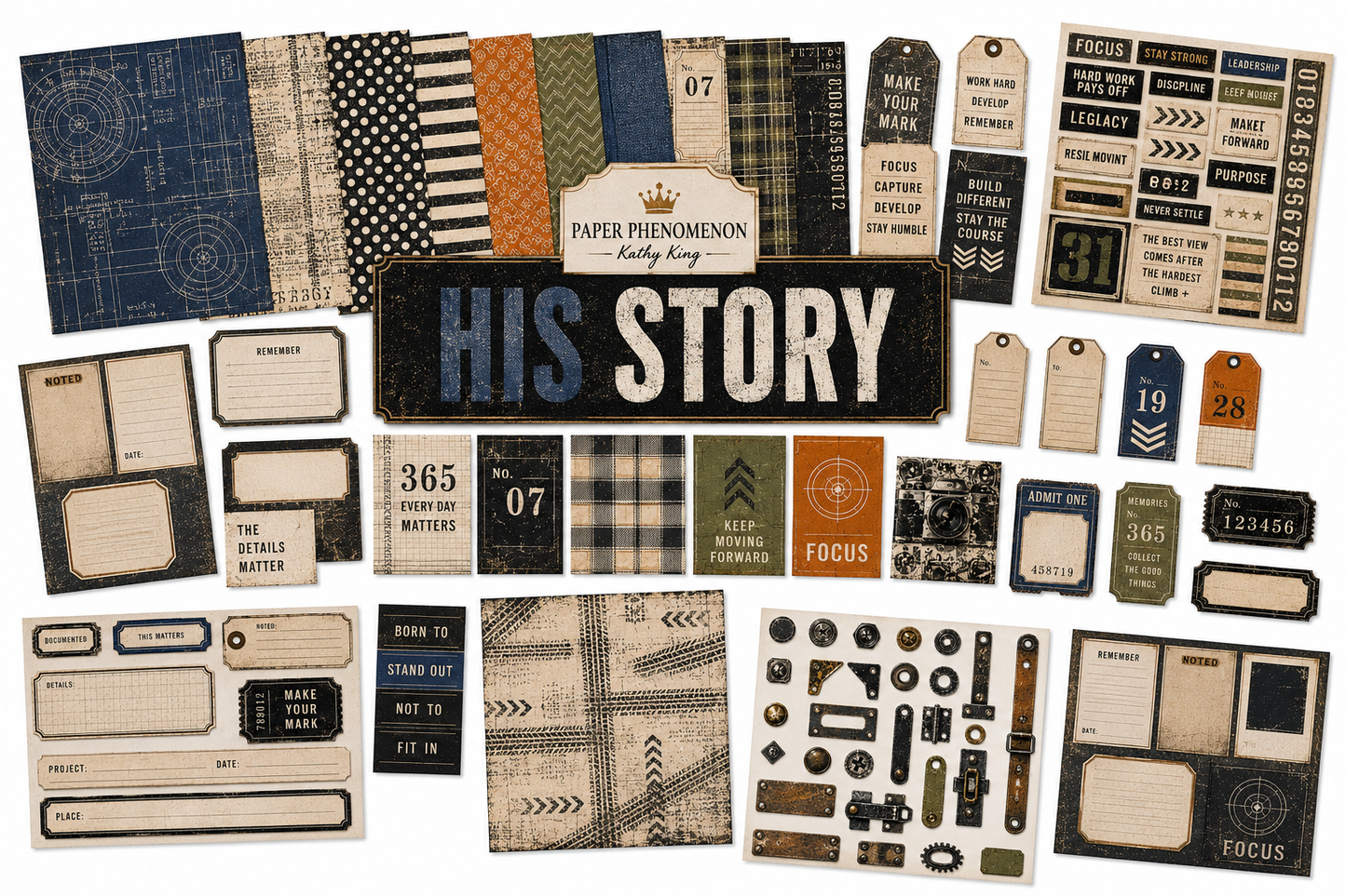 Digital Paper Collection - His Story