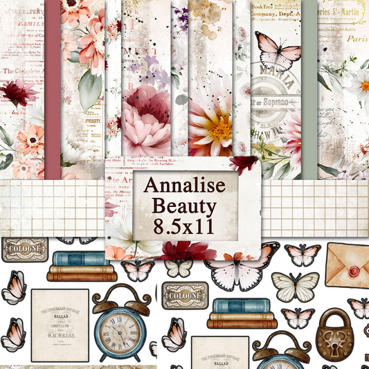Digital Paper Collection - Annalise Beauty - 8.5”x11”