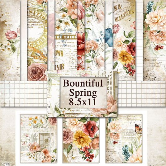 Digital Paper Collection - Bountiful Spring - 8.5”x11”