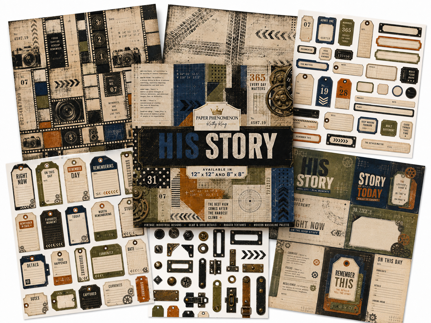 Digital Paper Collection - His Story