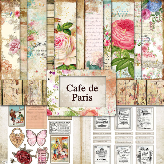 Digital Paper Collection - Cafe de Paris