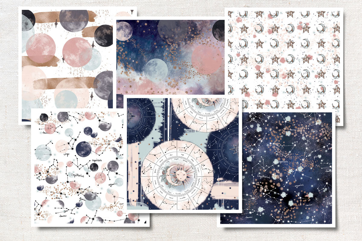 Digital Paper Collection - Celestial