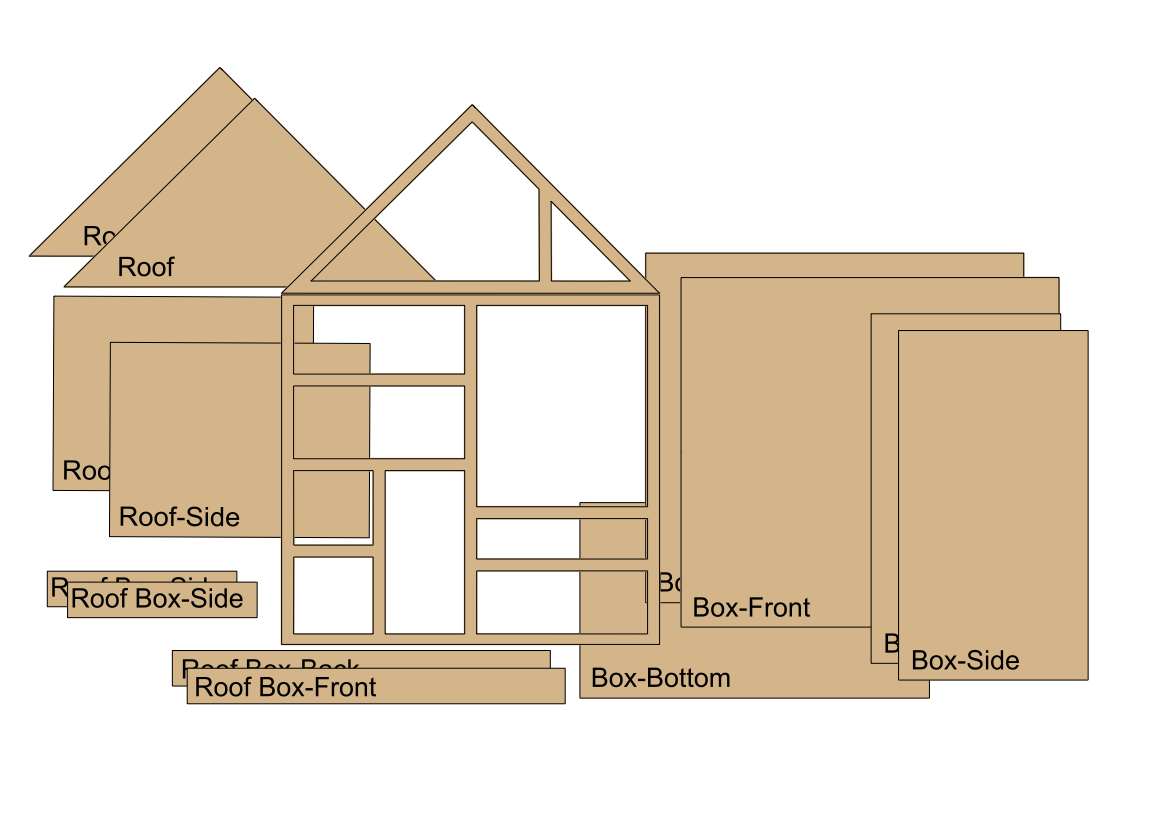 Pre-Cut Chipboard Shapes - Christmas House
