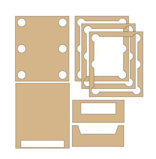 Pre-Cut Chipboard Shapes - Corner Pocket